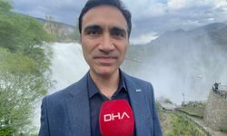 Baharda coşan Tortum Şelalesi ziyaretçilerini ağırlıyor