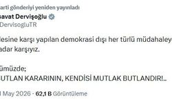 Dervişoğlu: Demokrasi dışı her türlü müdahaleye karşıyız