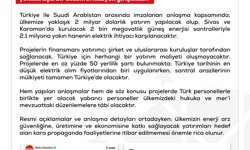 DMM: 'Suudi Arabistan ile yapılan enerji santral anlaşmasının Türkiye lehine hiçbir maddesi bulunmadığı' iddiası dezenformasyon