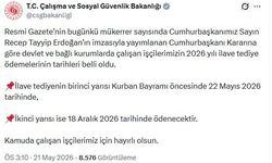 Kamu işçilerinin ilave tediye ödemelerinin tarihleri belli oldu