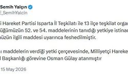 MHP'li Yalçın: Isparta il teşkilatı ile 13 ilçe teşkilatı feshedildi