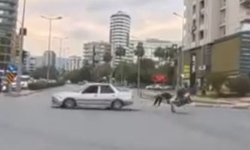 Otomobil ile 2 motosikletin çarpıştığı kaza kask kamerasında