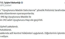 69 ilde uyuşturucu satıcılarına operasyon: 381 tutuklama