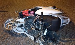 Alkollü otomobil sürücüyle çarpışan motosikletli öldü, kaza kamerada