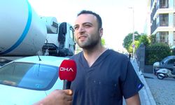 Bahçelievler'de TIR'ın üzerindeki kepçe devrildi