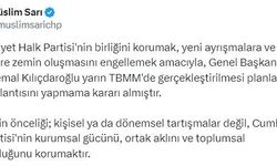 CHP Sözcüsü Sarı: Kılıçdaroğlu, yarın grup toplantısı yapmayacak