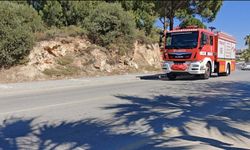 Cunda'da makilik alanda çıkan yangın ormanı yaktı