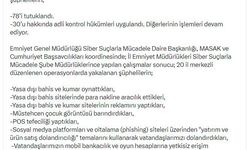 Siber suçlara yönelik operasyonlarda 78 kişi tutuklandı