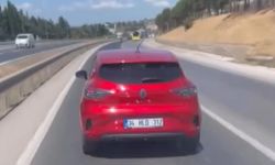 Silivri'de ambulansa yol vermeyen sürücü kamerada