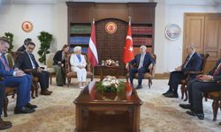 TBMM Başkanı Kurtulmuş, Letonya Parlamentosu Başkanı Mierina ile görüştü