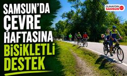Samsun'da Çevre Haftasına Bisikletli Destek