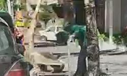7'nci kattan düşen halı, mağaza çalışanının başına isabet etti