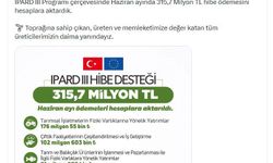 Bakan Yumaklı: Haziranda 315,7 milyon TL hibe ödemesi yaptık