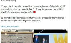 Çocuklar Güvende uygulaması, 'Şampiyon Proje' oldu