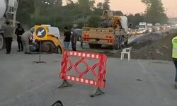 Arnavutköy'de taksi İSKİ ekiplerince açılan çukura düştü