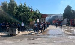Gaziantep'te tekstil fabrikasında yangın