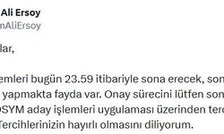 ÖSYM Başkanı Ersoy'dan YKS adaylarına 'tercih' uyarısı