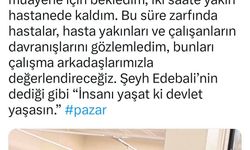 Rahatsızlanan vali yardımcısı sıraya girdi, acil servisteki gözlemini sanal medyadan paylaştı
