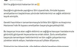 Siirt Eğitim ve Araştırma Hastanesi'nde ilk bypass ameliyatları başarıyla gerçekleştirildi