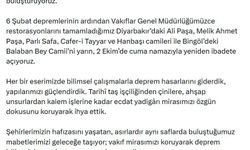 Bakan Ersoy: Diyarbakır ve Bingöl'deki 6 cami 2 Ekim'de yeniden ibadete açılacak