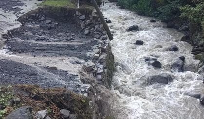 Artvin'de Sağanak Hasara Yol Açtı