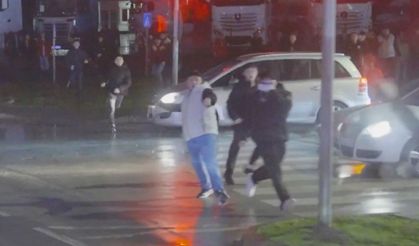 Trabzonspor'un takım otobüsüne saldırı anları kamerada