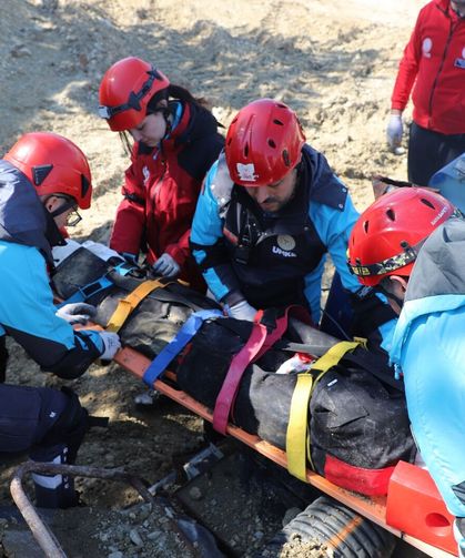 Kastamonu'da heyelan tatbikatı