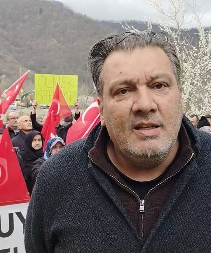 Zonguldak'ta köylüler beton santrali yapımına tepki gösterdi