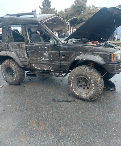 Takla atan cip, karşı şeritteki başka bir cipin üzerine düştü: 1 ölü, 7 yaralı