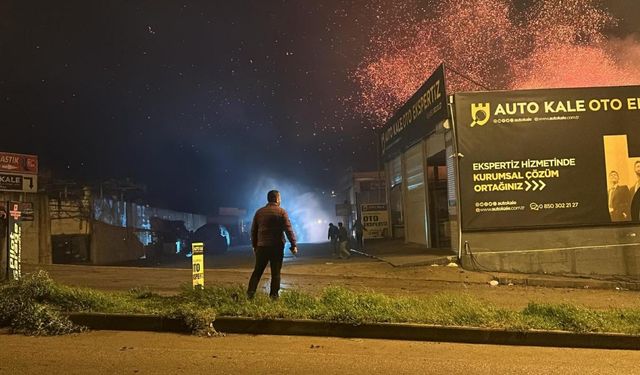 Sinop'ta Sanayi Sitesinde Yangın