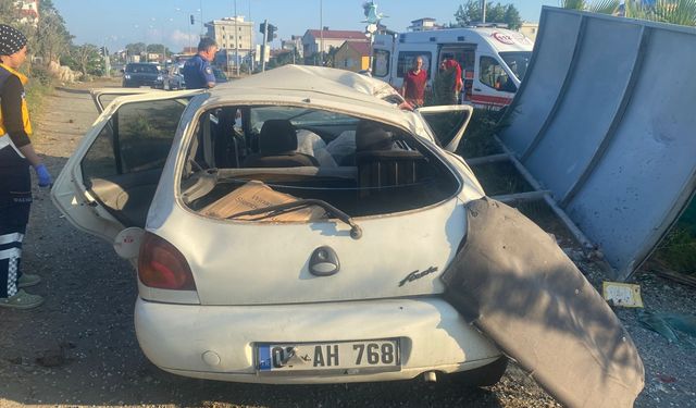 Samsun Devrilen Otomobilin Sürücüsü Hayatını Kaybetti