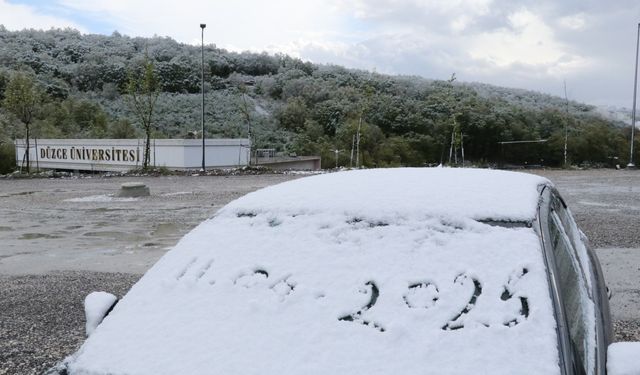Düzce’de nisan ayında kar yağışı etkili oldu