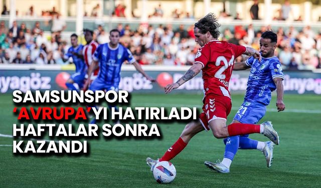 Samsunspor Haftalar Sonra Kazandı