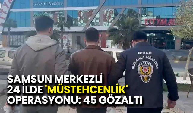 Samsun Merkezli 24 İlde 'Müstehcenlik' Operasyonu: 45 Gözaltı