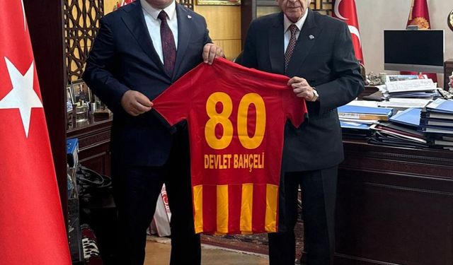 Kayserispor'dan MHP lideri Bahçeli'ye ziyaret