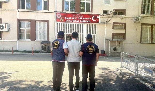 Amasya'da 10 yıl hapis cezası bulunan hükümlü yakalandı