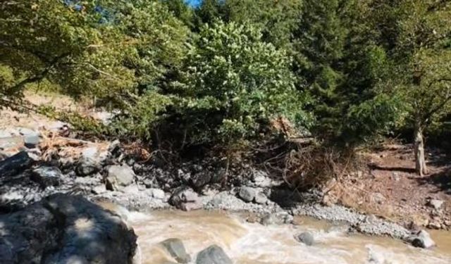 Asırlara meydan okuyan tarihi taş köprü selde yıkıldı