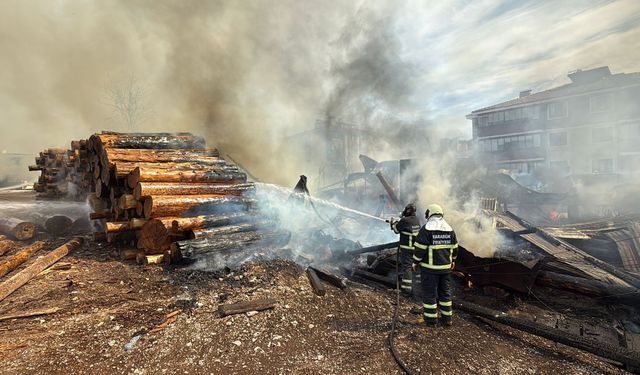 Karabük'te kereste fabrikasında çıkan yangın kontrol altına alındı