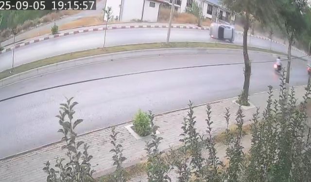 Kastamonu'da takla atan otomobilin sürücüsü öldü; kaza kamerada
