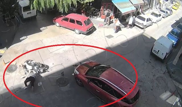 Otomobille çarpışan motosikletin sürücüsü yaralandı