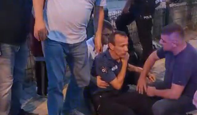 Polis memuru, kavgayı ayırmak isterken yaralandı
