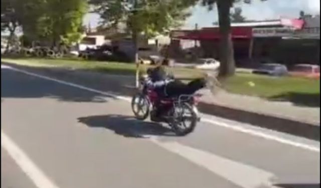 Tokat'ta kara yolunda tehlikeli sürüşü kamerada