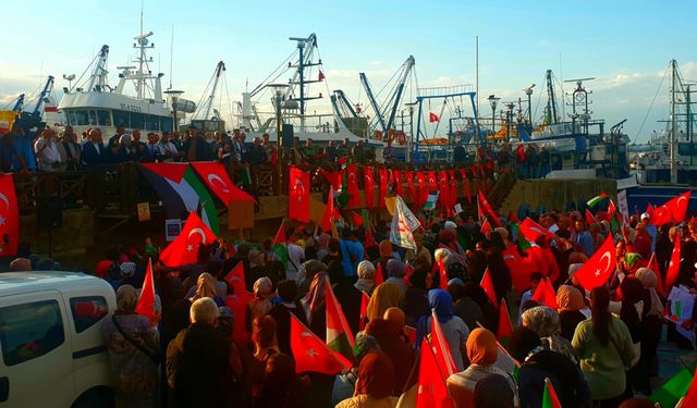 Gazze'ye insani yardım ulaştırmak isteyen filoya Akçakoca'dan destek