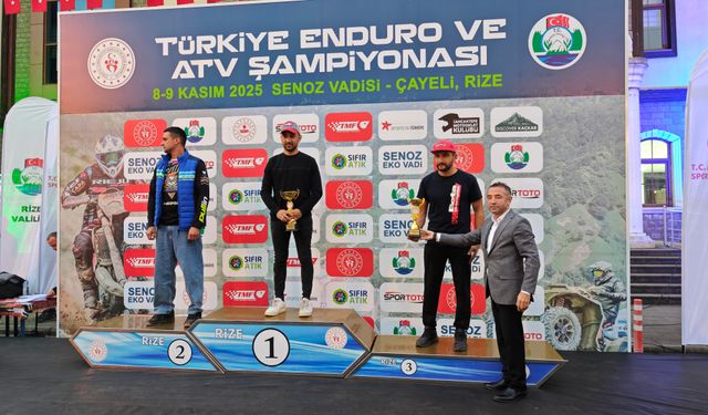 Senoz Vadisi'ndeki Türkiye Enduro ve ATV Şampiyonası tamamlandı