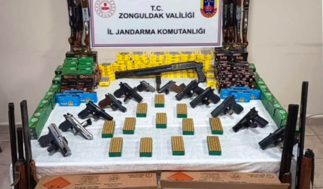 Zonguldak'ta silah kaçakçılığı operasyonunda 2 tutuklama