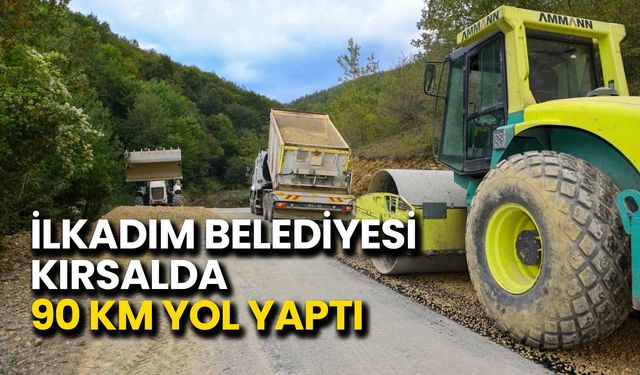 İlkadım Belediyesi Kırsalda 90 Km Yol Yaptı