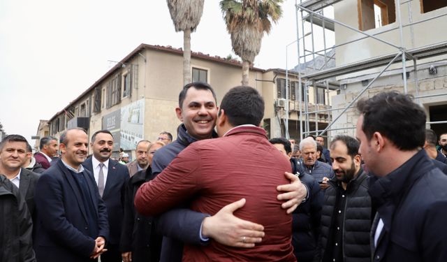 Bakan Kurum, Hatay'da incelemede bulundu