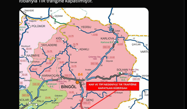 Karlıova'da yoğun kar; 10 köy yolu kapandı (4)