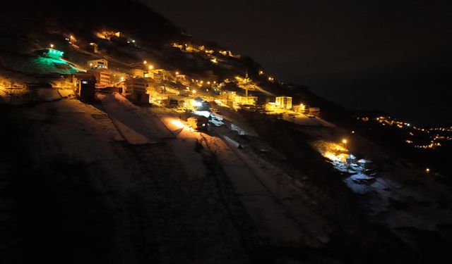 Trabzon'un yüksek kesimlerinden kar manzaraları