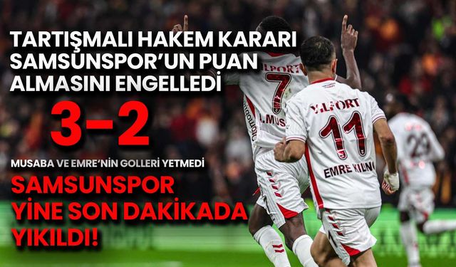 Tartışmalı Hakem Kararı Samsunspor’un Puanına Mal Oldu